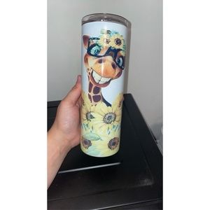 Giraffe and Sunflower Tumbler